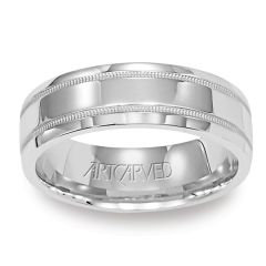 11-WV5612W Perfection from ArtCarved 5.5mm Wide Ladies Wedding Band with Milgrain Detail