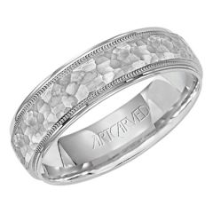 11-WV7173W4 Woodbridge Ladies 14K White Gold Wedding Band 4.0mm Comfort Fit from ArtCarved