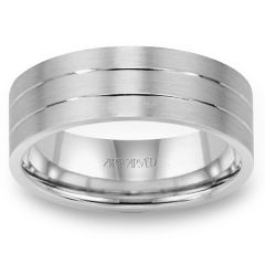 11-WV7357W Love Light 14K White Gold Wedding Ring for Men from ArtCarved