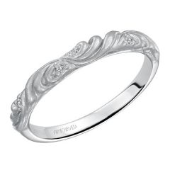 31-V105W-W Gossimer 14K White Gold Wedding Band