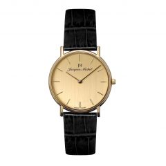 14K Gold and Leather 3 ATM Jacques Michel Watch Style# JM-12001