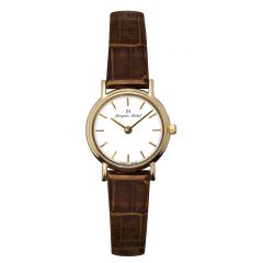 14K Gold and Leather 3 ATM Jacques Michel Watch Style# JM-12008