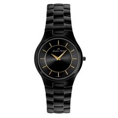 Black IP Plated 3 ATM Watch by Jacques Michel Style# JM-12208