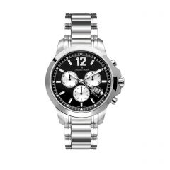 Stainless Steel Swiss Chronograph Screw Down Diver Crown and Luminous Dial  20 ATM Watch by Jacques Michel Style# JM-12232