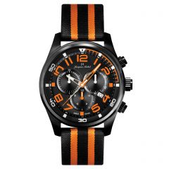 Stainless Steel Swiss Chronograph Carbon Fiber Dial and Luminous Dial and Hands  10 ATM Watch by Jacques Michel Style# JM-12239
