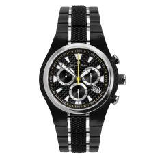 Stainless Steel Swiss Chronograph Carbon Fiber Dial and Luminous Dial and Hands 20 ATM Diver's Watch by Jacques Michel Style# JM-12251
