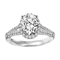 31-V327GVW ARIEL 14K White Gold Engagement Ring by ArtCarved Bridal