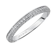 31-V521HRW-L 14K White Gold Diamond Wedding Band from ArtCarved