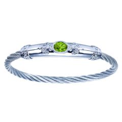 BG2897MXJPE 925 and SS Peridot Bangle from Gabriel and Co.