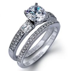 DR191 18K White Gold Bridal Set from Simon G