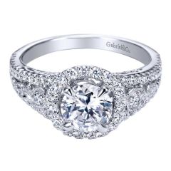 ER5375W44JJ 14K White Gold Diamond Engagement Ring from Gabriel & Co