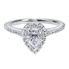 ER5828PT4JJ Platinum Teardrop Halo Diamond Engagement Ring from Gabriel and Co