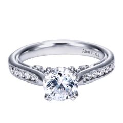 ER7217W83JJ 18K White Gold Contemporary Engagement Ring from Gabriel and Co.