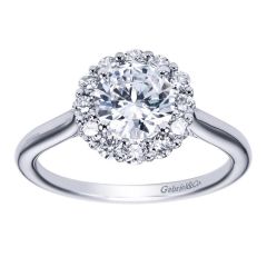 ER7498W44JJ 14K White Gold Halo Engagement Ring from Gabriel & Co
