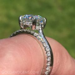 The NINA Platinum Engagement Ring by Gold and Gems Style GNG-111plt