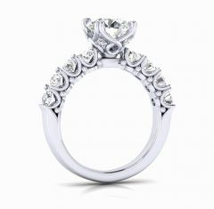 AMOUR Platinum Engagement Ring by Gold and Gems