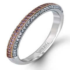 LP1846-D Platinum & 18K Rose Gold Ladies Wedding Band from Simon G