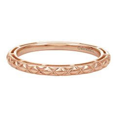 LR4583K4JJJ Gabriel And Company 14K Rose Gold Stackable Ring