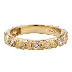 LR5398Y44JJ 14K Yellow Gold and Diamond Stackable Ladies' Ring from Gabriel and Co