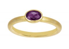 LR5401Y4JAM 14K Yellow Gold and Amethyst Stackable Ladies' Ring from Gabriel and Co
