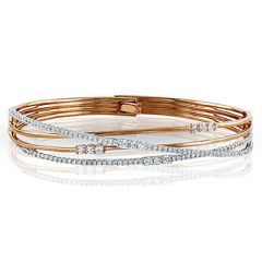 MB1553 18K White and Rose Gold Diamond Bracelet from Simon G