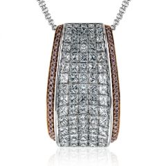 MP1902 18K Two Tone Gold and Diamond Pendant from Simon G Jewelry