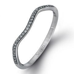 MR1395 18K White Gold Ladies Diamond Wedding Band from Simon G