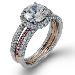 MR1451 18 Karat White and Rose Gold Diamond Engagement Ring from Simon G.