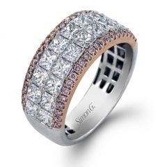 MR1772 Platinum and 18K Rose Gold and Diamond Band from Simon G