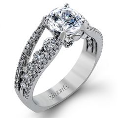 MR2248 18K White Gold Diamond with Split Shank Engagement Ring from Simon G Bridal