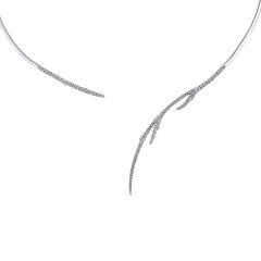 14k White Gold Diamond Diamond Choker Necklace NK5275W45JJ