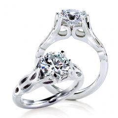 Rona 18K Gold Engagement Ring from MaeVona Diamond Solitaire A018-RON/150