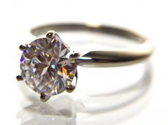 Tiffany Style Solitaire Engagement Ring (Diamond Optional)