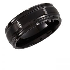 Tungsten 8.3mm Black PVD Grooved Band Style GNG-1016