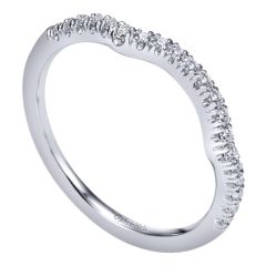 WB10298W44JJ 14k White Gold Diamond Curved Band