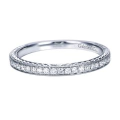 WB7500W44JJ 14 K Gold and Diamond Wedding Band from Gabriel and Co