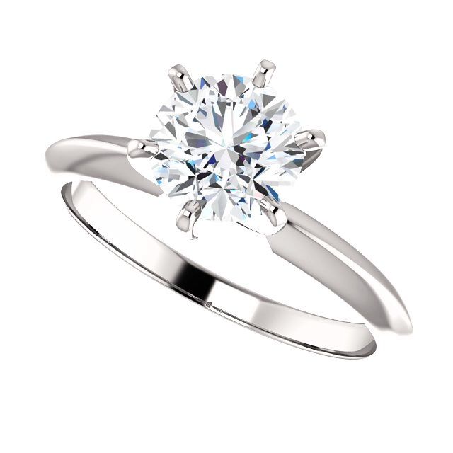 Aurora Designer - Ring Style - 6-Prong Tulip Basket Solitaire Setting for  Regular Cut Center Stone AD1540C