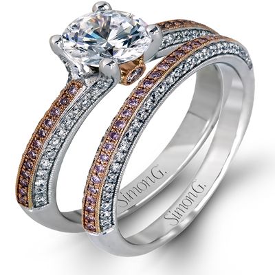 Simon g rose gold engagement rings sale